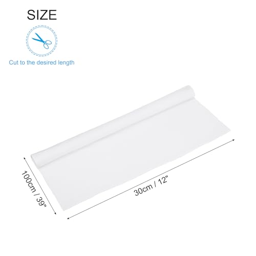 Image of MECCANIXITY 39 inch Elastic Cuffs Ribbed Trims Cotton Fabric Knit Rib Stretch Tape Cuff Sleeve Waistband for Sewing, 12 inch Wide White