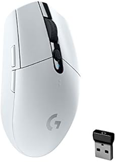 Logitech G305 LIGHTSPEED Wireless Gaming Mouse, Hero 12K Sensor, 12,000 DPI, Lightweight, 6 Programmable Buttons, 250h Battery Life, On-Board Memory, PC/Mac - White