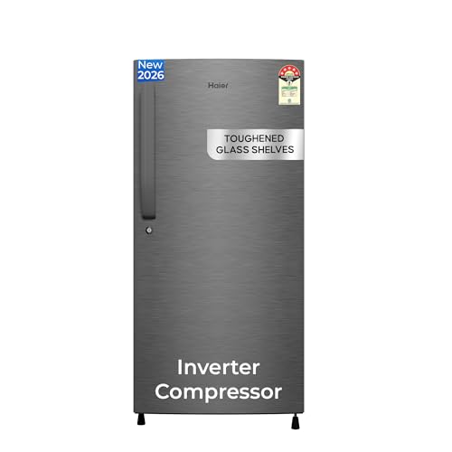Haier 190 L 5 Star Direct Cool Inverter Single Door Refrigerator with Fast Ice Making, Easy Clean Back, Large Vegetable Box