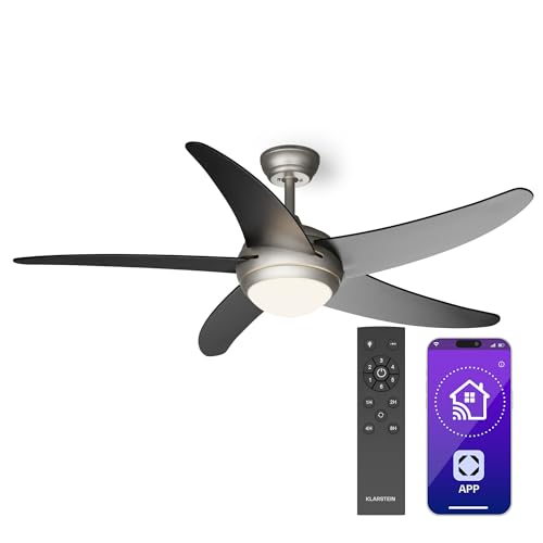 Klarstein Bolero Deckenventilator Mit Beleuchtung – Smart App & Fernbedienung, 132cm, 6...