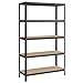 Produktbild SONGMICS Schwerlastregal, Kellerregal, Lagerregal, 60 x 120 x 200 cm, Regal mit Stahlgestell, bis 750 kg belastbar, 5 verstellbare Ablagen, schwarz GLR060B01