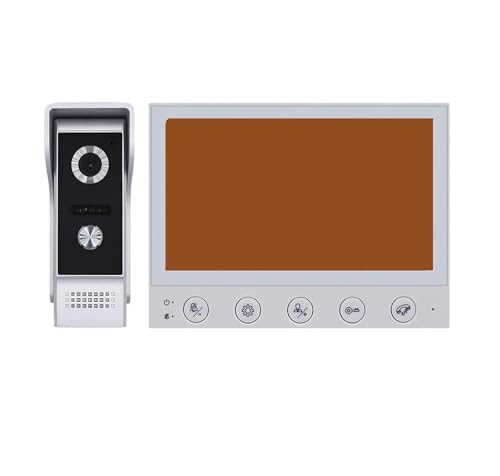 NGBFF Video Timbre, Kit de videoportero de 7 Pulgadas for el hogar, Timbre Exterior con cámara, visión Nocturna por Infrarrojos, Impermeable, Manos Libres, intercomunicador bidireccional.(Set A)