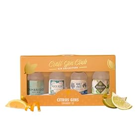 Craft Gin Club Citrus Gin Collection - Explorers' Gin Gift Set, Gin Gifts for Women, Christmas - 4 x 5cl Flavoured Gin, Cambridge Dry Gin, Rock Rose, Manly Spirits, Brass Lion - Small Batch Gin – BEAMS INTERNATIONAL