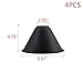 MY MIRONEY 4PCS Industrial Metal Bulb Guard Black Iron Cone Hanging Ceiling Light Holder Hardware for Pendant Light Table Lamp Wall lamp, 4.09