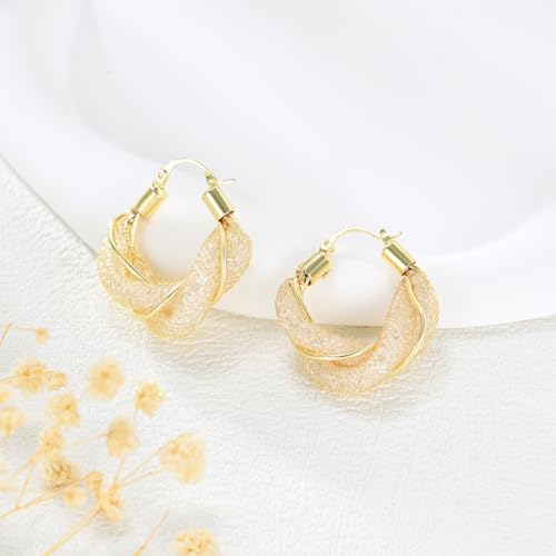 Gold Earrings for Women Bold Chunky Statement Hoops and Geometric Huggie Earrings Lightweight Hypoallergenic Jewelry Gift Ready4