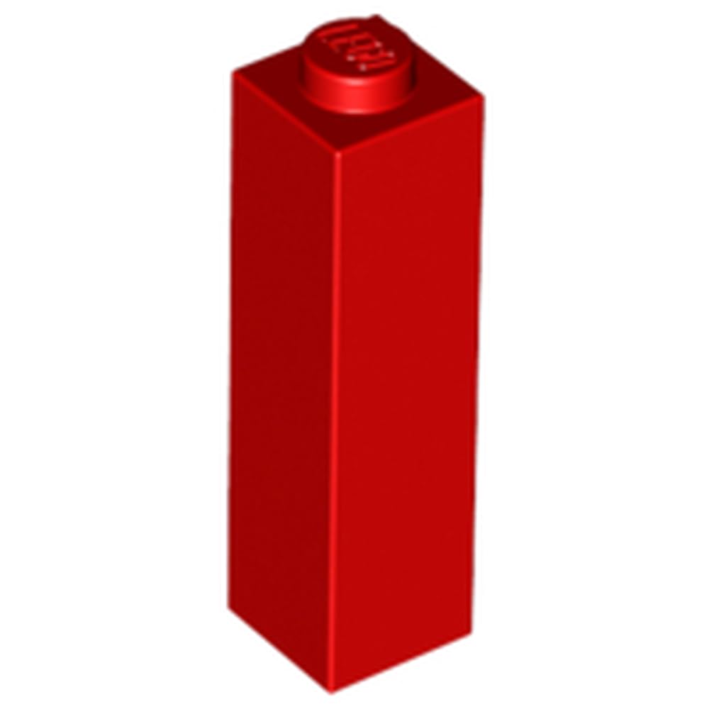 LEGO Brick 1 x 1 x 3, Part 14716 (Red, 100, count)