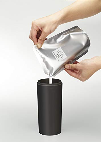 Yamazaki 2931 Tower Conditioner Dispenser Contemporary Bottle Pump For Shower, Round, Black & Silver #TOP5