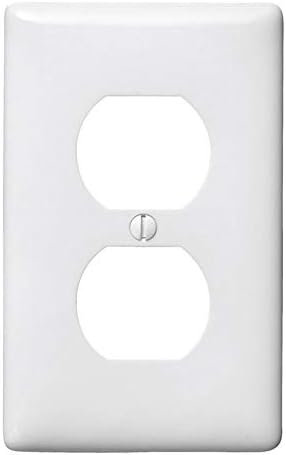 Hubbell 1-Gang White Duplex Standard Wall Plate WP8WZ
