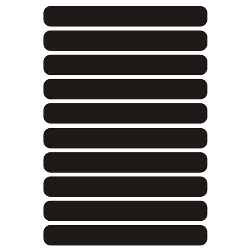 WOLMIK 10 Stück Schwarze Reflektierende Aufkleber 8 x 1 cm Reflektierende Motorradhelm-Aufkleber Nachts Hohe Sichtbarkeit Sicherheit Reflektierende Aufkleber Streifen Klebeband