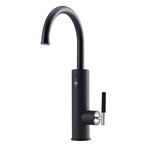 Robinet de cuisine en acier inoxydable noir mat durable de 3200W - 2