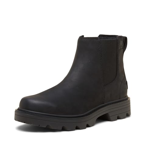 Sorel Women's Revel RD Chelsea Waterproof Boot, Black/Black, 7.5