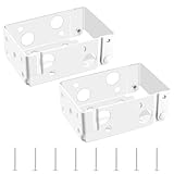 2 Pcs Mini Blind Brackets, 2 Inch White Window Blinds Headrail Holder for Low; Metal Profile Blinds, Blind Brackets for 2 Inch Blinds Installation