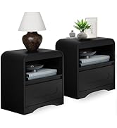 Amazon.com: 3 Piece Bedroom Set, Dresser and Nightstand Sets for Bedroom,  Wood 3 Drawer Dresser & Night Stand Set of 2, Wide Chest of Drawers Modern  Storage Cabinet Bedroom Furniture Set, Black :
