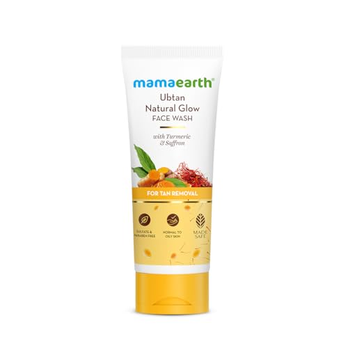 Mamaearth Ubtan Natural Glow Face Wash with Turmeric & Saffron fo...
