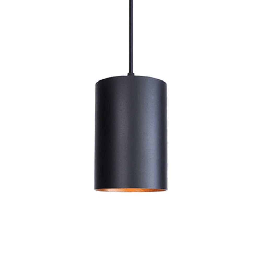 Lámpara colgante de aluminio negro con casquillo E27 para una iluminación minimalista de calidad