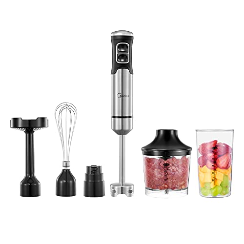 Midea Hand Blender Stainless Steel 4 in 1,1000 W Electric Purée Stick
