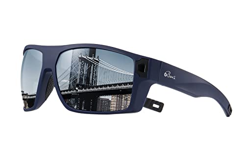 Bevi Polarized Square Sunglasses TR90 Lightweight Frame With UV 400 Protection Glasses for Women Men