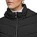 Calvin Klein Women's Light-weight Hooded Puffer Jacket, Ebony, Large