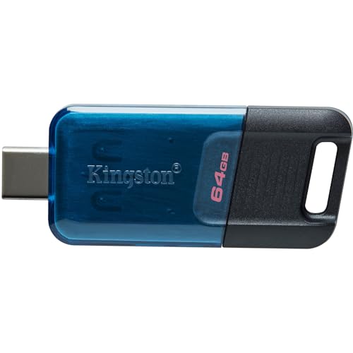 Image of Kingston DataTraveler 80 M 64GB USB-C Flash Drive | USB 3.2 Gen 1 | Up to 200MB /s | DT80M /64GB