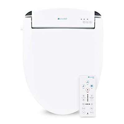 Brondell Swash SE600 Bidet Toilet Seat, Fits Round Toilets, White – Oscillating Stainless-Steel Nozzle, Warm Air Dryer, Ambient Nightlight