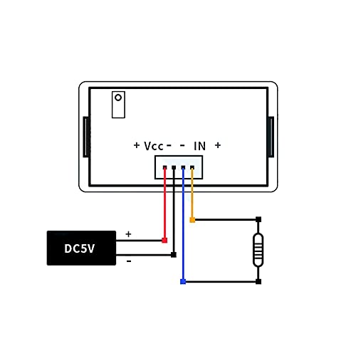 Image of Taidacent Ohm Meter Resistance Tester Ohmmeter Digital DC Resistance Measuring Instrument Fixture Resistance Measure Panel Meter (200K Ohm, DC5V with Cover)