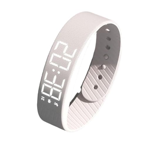Reloj despertador de vibración con alarmas duales y pulsera silenciosa