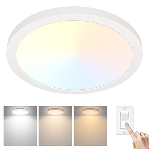kadision LED Flush Mount Ceiling Light 13in, On/Off Switch to Change 3000K/4000K/5000K, 24W 1920lm Dimmable Ultra-Thin LED Ceiling Light Fixture for Bedroom Hallway Basement kadision LED Flush Mount Ceiling Light 13in, On/Off Switch to Change 3000K/4000K/5000K, 24W 1920lm Dimmable Ultra-Thin LED Ceiling Light Fixture for Bedroom Hallway Basement