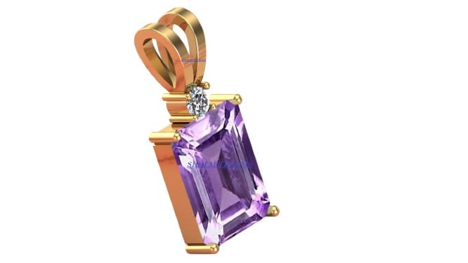 15.00 Ratti 14.50 Carat Natural Quality Katela Amethyst Gold Pendant/Locket Gemstone (Top AAA+) Quality for Men and Women(GGTL Lab Certified)-image-31