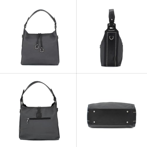 Image of Designer Soft Leather Textured Large Capacity Shoulder Bag Trendy Crossbody Handbag For Women Bag Hobo Tote Purse