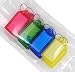 Shells 8PCS Red Green Blue Yellow Color Key ID Label Tags Key Ring Holder Tags Key Chain With Write-on Label Window