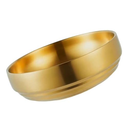 Ipetboom Ciotola Noodle in Acciaio Inossidabile Doppio Dorata Per Insalata Zuppa e Riso Resistente e Multifunzionale Per Cucina Casa e Ristorante