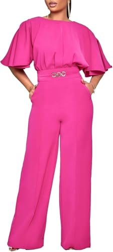 Mujer Elegante Suelto Pierna Ancha Vestido Mono Casual Sexy Talla...