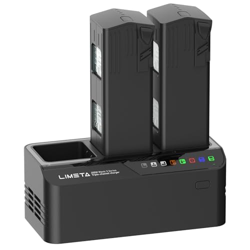 LIMETA MC336 Mavic 3 Pro and Other Series -200W Intelligent DJI Battery Charger Three-Channel Parallel Fast USB Charging Hub for DJI RC Pro Plus/RC Pro/Classic Remote Controller