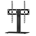 WALI Table Top TV Stand with Glass Base and Security Wire Fits Most 32 to 47 inch LED, LCD, OLED and Plasma Flat Screen TV with VESA up to 400 by 400mm (TVDVD-01), Black