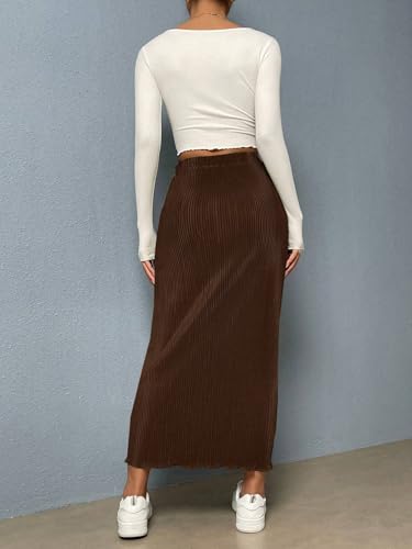 Trend Women's Summer Basic Skirt Casual Solid Color Skirt For Autumn For Beach3