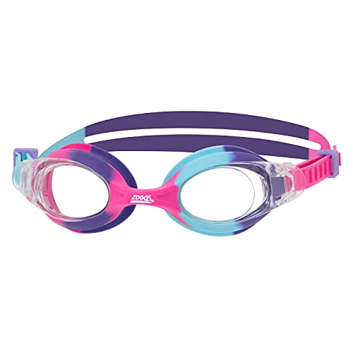 Zoggs Little Bondi Lunettes de Natation Unisex Kids, Aqua/Purple/Clear, 0-6 Ans Cover
