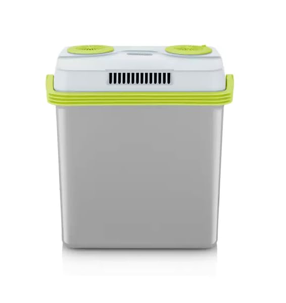 SEVERIN KB 2924 Electric Cool Box with Cooling and Keep Warm Function, 20 L, Includes 2 Power Cables Including 12 V Cigarette Lighter, Green/Grey
