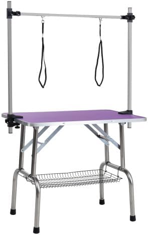 36" Folding Dog Pet Grooming Table – Safe & Stable, Foldable Dog Grooming Table for Small Dogs at Home