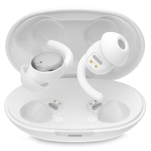 Bluripp Sleepals Mini - Noise Reduction Sleep Earbuds with Sleep, Game, and Music Modes, Long 7-Hour Playtime, Wireless Bluetooth Streaming, Soft Snug Fit for Side Sleepers (White)