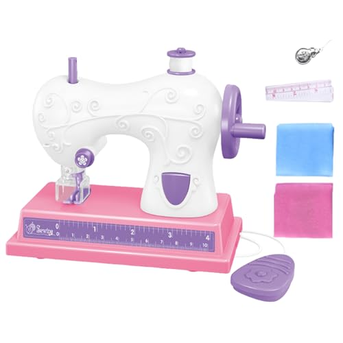 Máquina de Coser Portátil – Juguete de Costura para Niños, Juego Simulado a Batería | para Juego Creativo Infantil, Artes y Manualidades, Aprendizaje en Casa, Diversión DIY