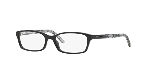 Burberry Be 2073 3164 Black Plastic Rectangle Eyeglasses 53Mm #TOP2