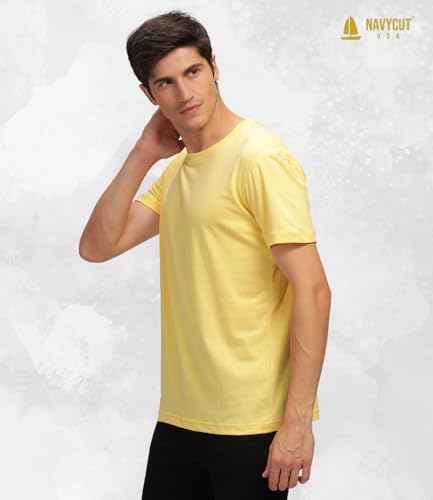 Image of Men T Shirt Cotton Round Neck | Solid Cotton Tee Half Sleeve | Breathable Casual T Shirt for Men | Stylish Round Neck Casual Wear | 12 Colors