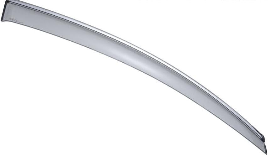 WellVisors Window Visors Wind Deflectors Compatible with Audi 2007-2015 Q7 with Chrome Trim Rain Guards 3-847AU002