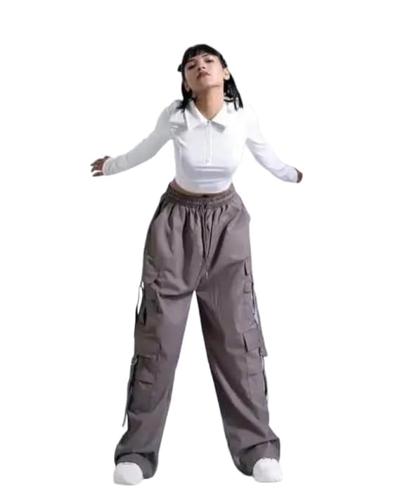 MOOLYAVAAN Products Women's Mid-Rise Regular Fit Full-Length Jeans Cargos with 6 Pockets Cotten Blended Jeans Cargos for Girls, Stylish Outdoor & Casual Wear,Size Fit- Small to XL-image-47