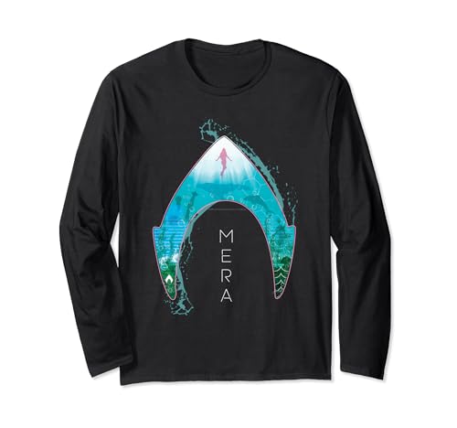 Image of Aquaman Mera Ocean Logo Long Sleeve T-Shirt