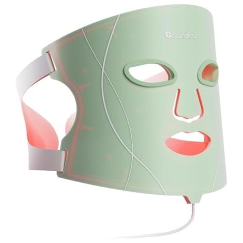 Nanoleaf FDA-Cleared LED Light Therapy Face Mask with 7 Treatment Modes | Professional Red & Blue Light with NIR Facial Device for Anti-Aging, 432 LEDs, Portable & Rechargable