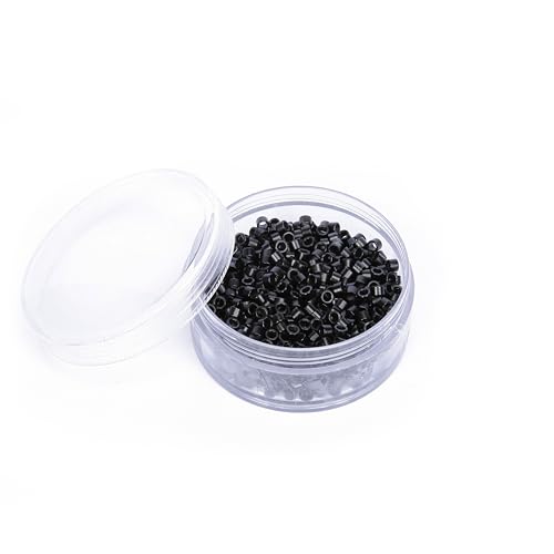 Kit 1000 - Micro Link Rings - Micro Rings - Nano para Mega Hair - Cabelo (Castanho Escuro)