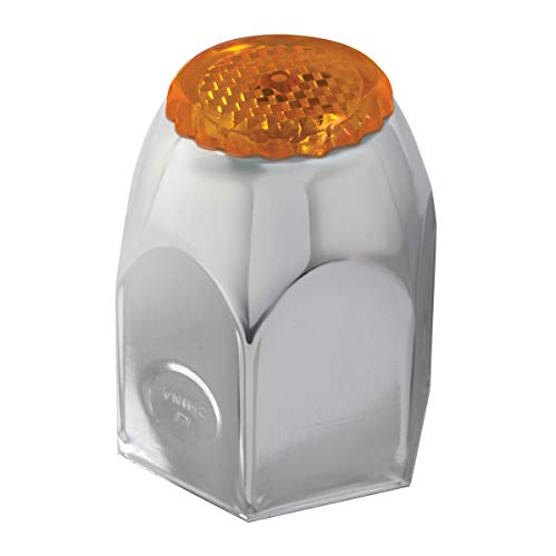 Image of GG Grand General 10280SP 1-1 /2 X 2 Inches Chrome Lug Nut Cover w /Amber Reflector, Set of 10