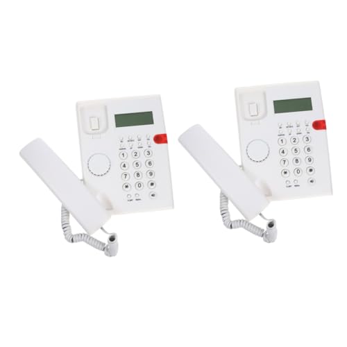 DIYEAH 2 Sätze Festnetztelefon mit Anrufbeantworter