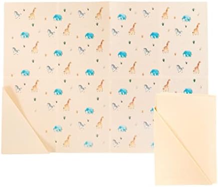 Austin Baby Co Silicone Placemat – Stain Resistant Portable Place Mats – Food Grade Silicone, Dishwasher Safe and Folds into Pocket for Easy Storage On The Go (Safari Warm Cream)
